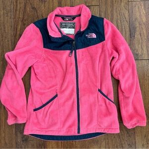 The North Face Pink and Dark Blue Fleece Jacket size 10/12 girls